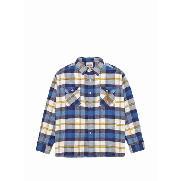 フォルテラ メンズ プルオーバー トップス Mescal plaid pattern shirt Blue