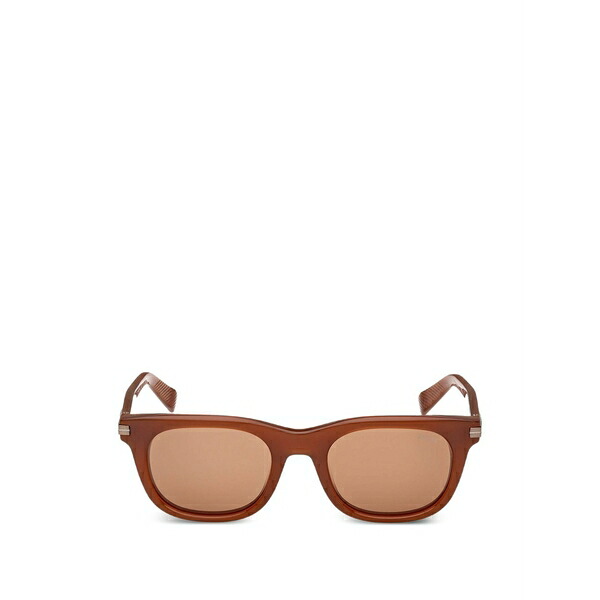 ゼニア メンズ サングラス・アイウェア 佩び物 Square-frame sunglasses Brown