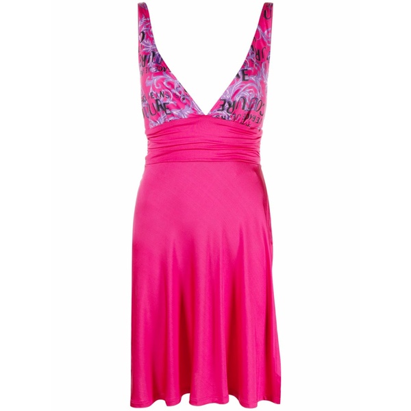 呼びりん探し回る レディース 衣装 トップス Logo couture-print minidress Pink