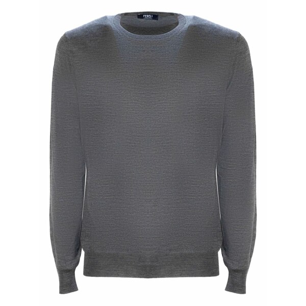 フェデーリ メンズ 編み物\u0026プルオーバー アウター Crew-neck sweater  Grey