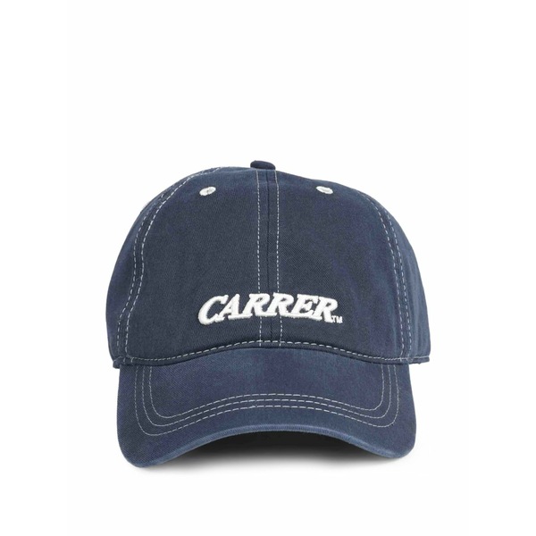 カレーナ メンズ 鳥打ち帽 付属物 Mica logo-embroidered contrast-stitch cap Blue