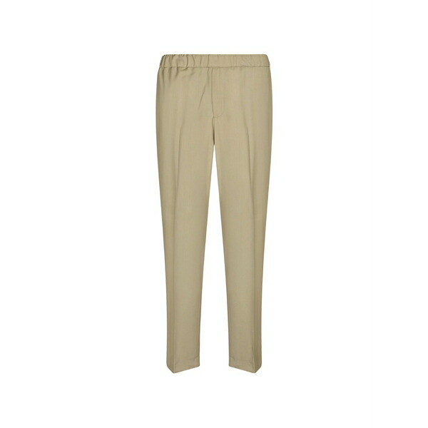 コスチュームメイン メンズ カジュアルパンツ ボトムス Elasticated-waist pressed-crease trousers Neutrals｜asty