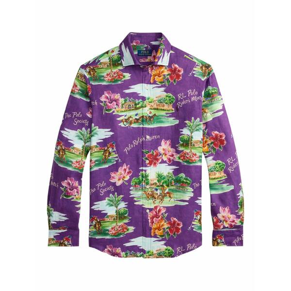 ラルフローレン メンズ プルオーバー トップス Floral-print shirt Purple