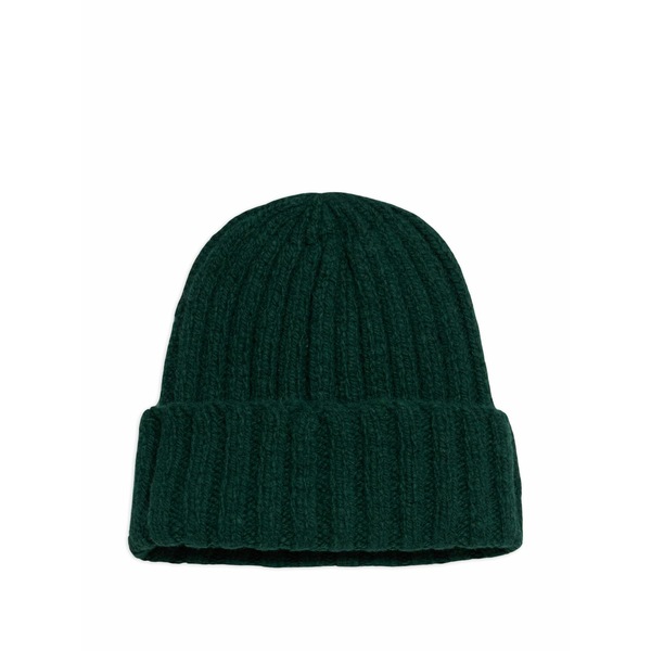 フォルテラ メンズ 鳥打ち帽 付属物 Folded cuff beanie hat Green