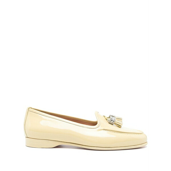 サントーニ レディース スリッポン・ローファー シューズ Rhinestone-embellished loafers Yellow