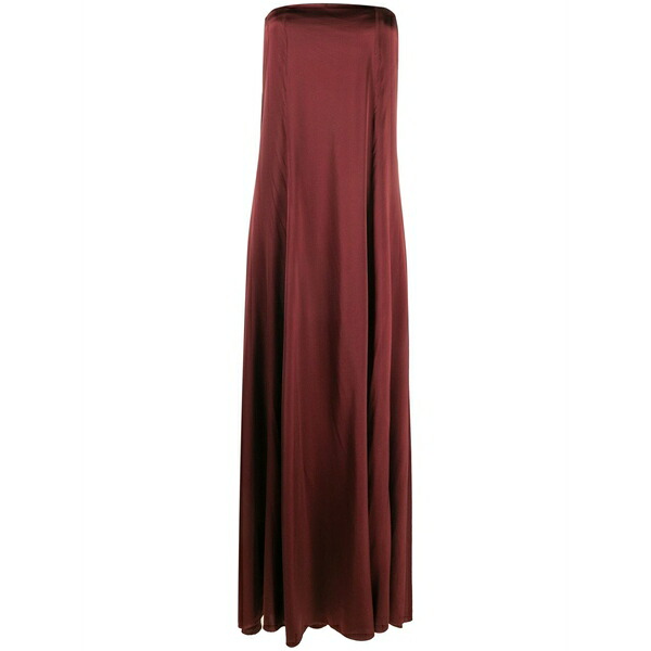 フォルテ フォルテ レディース 衣裳 トップス Satin-finish maxi dress Brown
