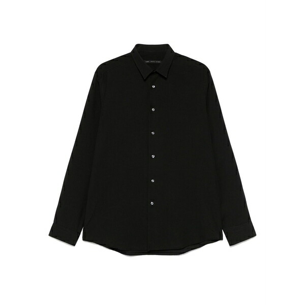 ロウブランド メンズ プルオーバー トップス Linen shirt Black