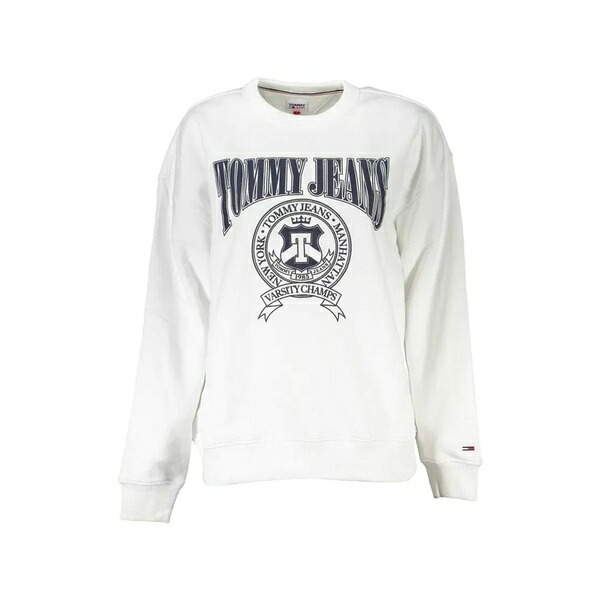 トミー ヒルフィガー レディース 編み物\u0026ティーシャツ アウター Varsity-style sweatshirt White