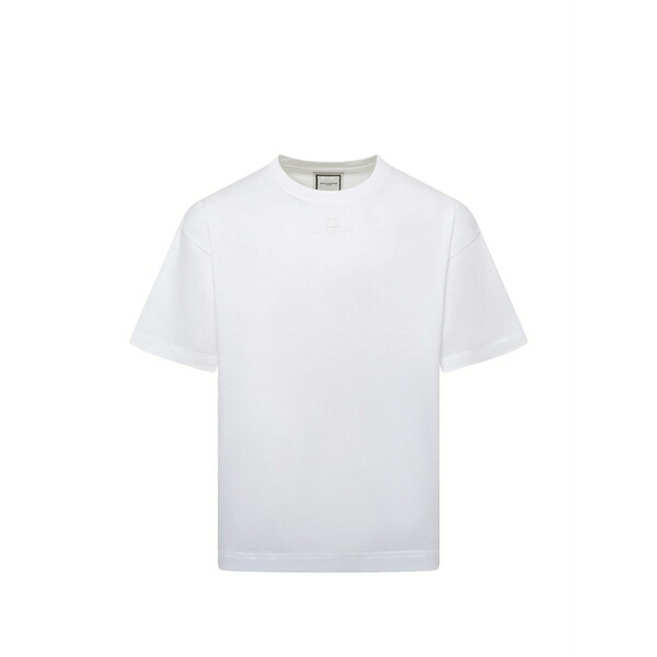ウーヨンミ メンズ ティーシャツ トップス Logo-embroidered t-shirt White