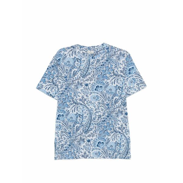 エトロ メンズ ティーシャツ トップス Paisley-print t-shirt Blue Tシャツ・カットソー-メンズファッション