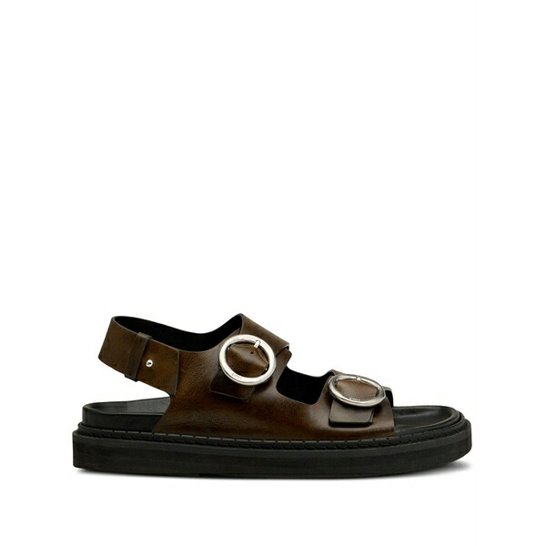 意中の女 メンズ サンダル シューズ Fussbet leather sandals Brown