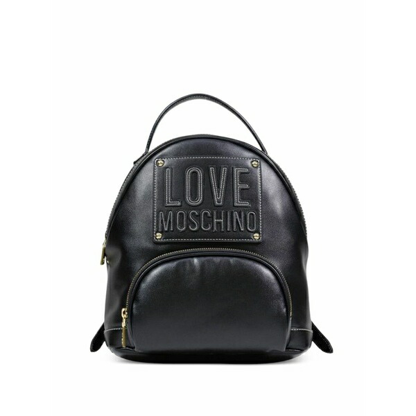 優しいこと モスキーノ レディース うしろ側容器に並べる・背嚢 御徒面子 Logo-patch backpack Black