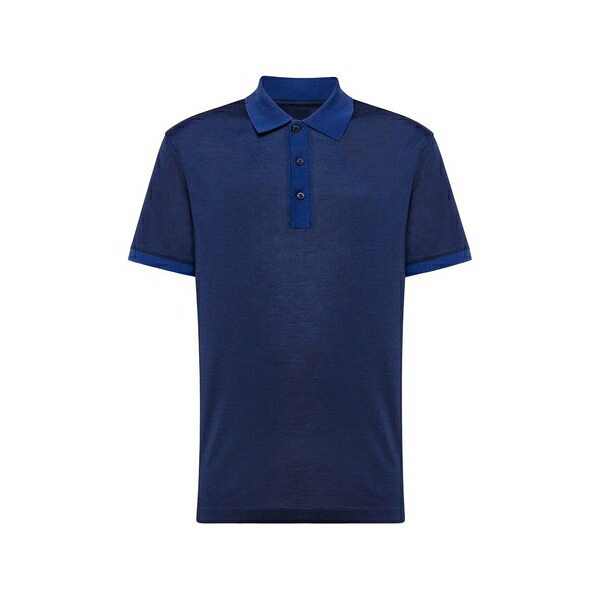 ビリオネア メンズ スポーツシャツ トップス Buttoned polo shirt Blue