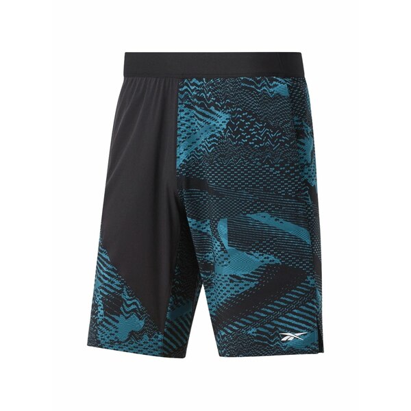 リーボック メンズ 心地よいズボン下 ボトムス Logo-detail printed shorts Black