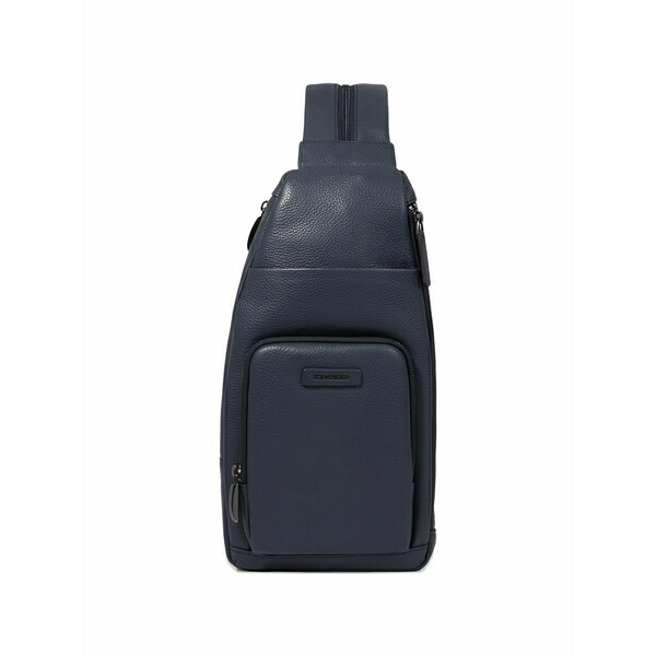 ピークアドロ  メンズ ショルダーバッグ 御徒面子 Convertible grained-leather ipad??mini sling bag Blue