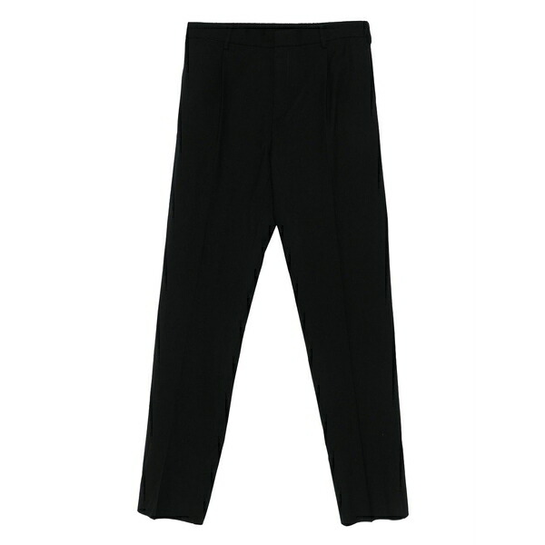 ジバンシー メンズ カジュアルパンツ ボトムス Wool pleated-front trousers Black|asty