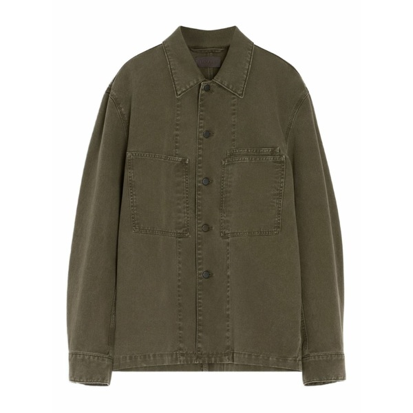ルメール メンズ 上衣＆上衣 アウター Patch-pocket denim overshirt Green コート・ジャケット-メンズファッション