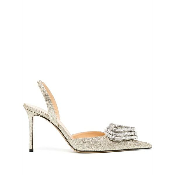マッハ アンド マッハ レディース パンプス シューズ Crystal-embellished pointed-toe pumps Gold
