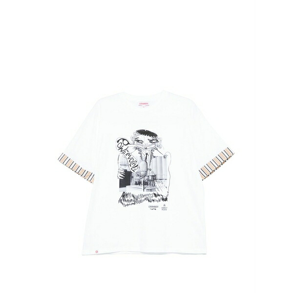 プリンスチャールズ島・ジェフリー メンズ プルオーバー トップス X abbey read printed t-shirt White