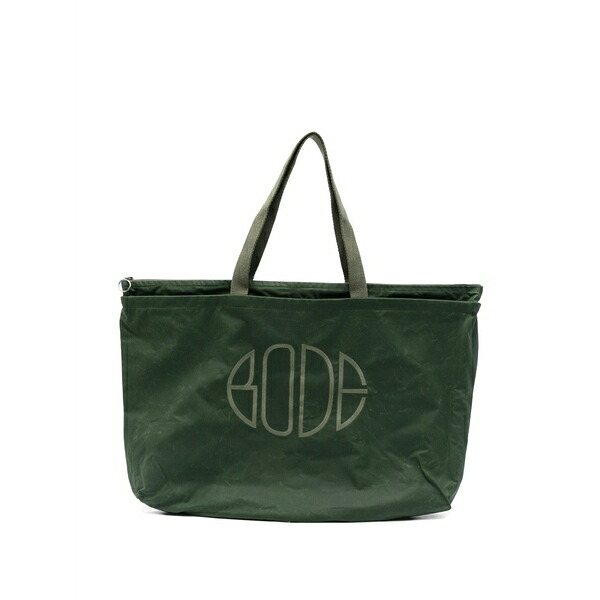 ボーディ メンズ トートバッグ 御徒面子 Waxed cotton zip tote Green