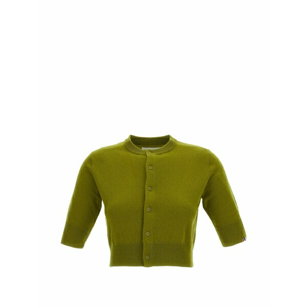 エクストリームカシミア メンズ ジレー アウター Super little cropped cardigan Green