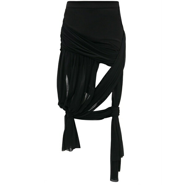 J.W.アンダーソン レディース スコート ボトムス Draped wrap MIDI skirt Black