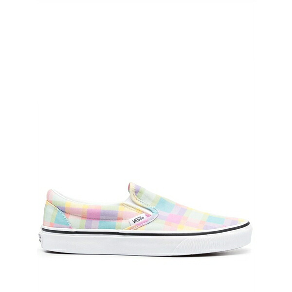 バンズ メンズ スニーカー シューズ Slip-on checkerboard-print sneakers  Yellow