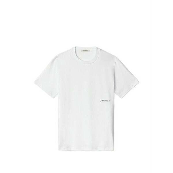 ヒノミネイト メンズ Tシャツ トップス Crew-neck t-shirt White|asty