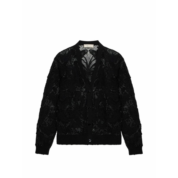 ブルマリン レディース ジレー アウター V-neck cardigan Black