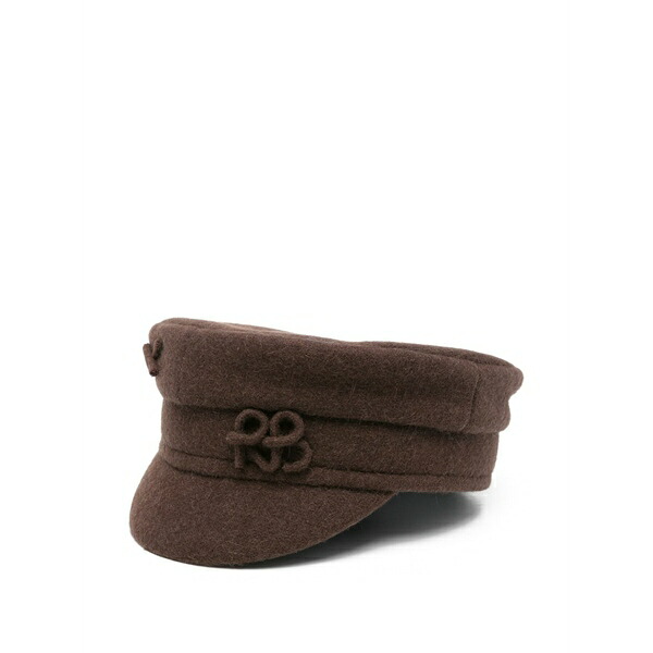 ラスランバジンスキー レディース 鳥打ち帽 付属物 Embroidered-logo beret Brown