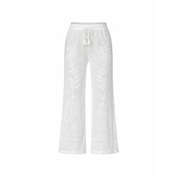ファーム リオ レディース カジュアルパンツ ボトムス Floral trousers White