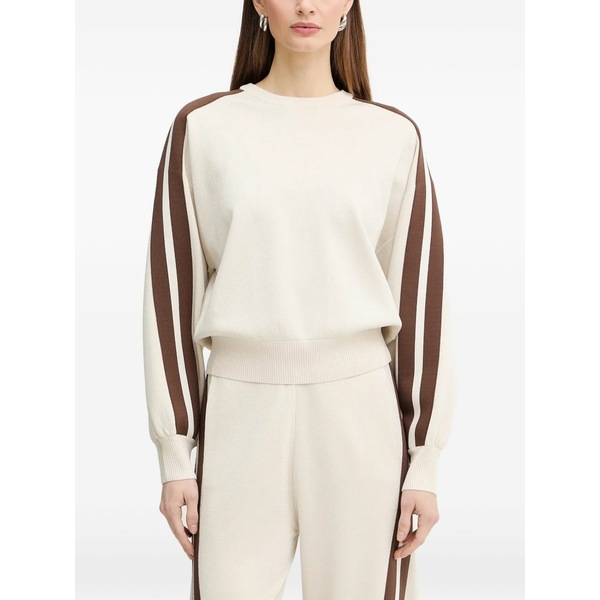 ピンコ レディース 編み物\u0026スウェーター アウター Striped sweatshirt Neutrals