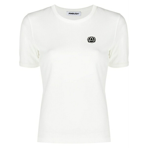 アンブッシュ レディース Tシャツ トップス Logo patch crew-neck t-shirt Neutrals｜asty
