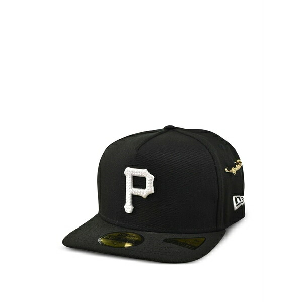 ニュー内鰓 メンズ かぶり笠 付属品 59fifty pittsburgh pirates fitted safety pin hat Black
