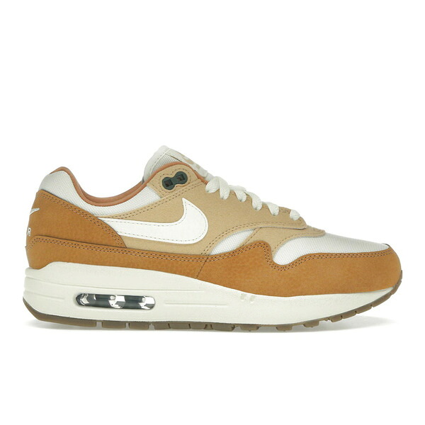Nike ナイキ レディース スニーカー  【Nike Air Max 1 \u002787 Wheat (Women\u0027s)】  大きさ US_7(24.0糎) White/Wheat-Flax-Outdoor Green-Gum Medium Brown
