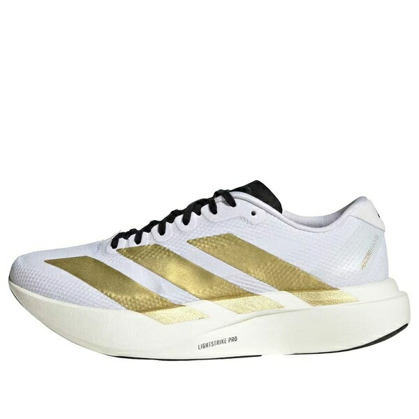 adidas アディダス レディース スニーカー 【(WMNS) adidas Adizero Evo SL Woven \'White Gold Black\' JQ4411】 サイズ US_7(24.0cm)|asty