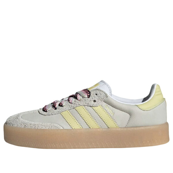 adidas アディダス レディース スニーカー  【(WMNS) adidas Sambae \u0027White Grey Powder Yellow\u0027 JI2739】  大いさ US_5(22.0糎) スニーカー-レディース靴-靴