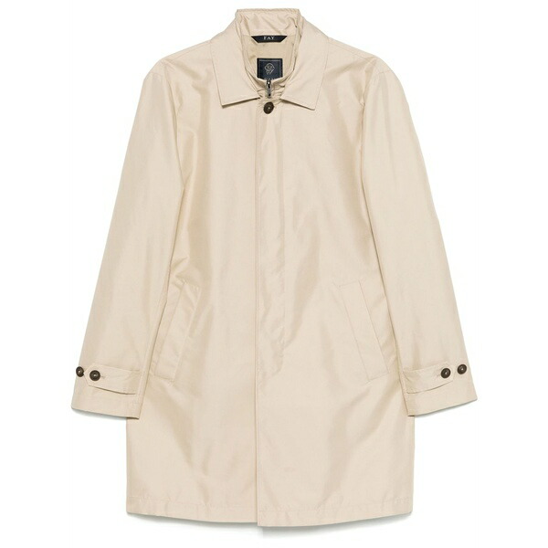 フェイ メンズ コート アウター Layered coat Brown|asty