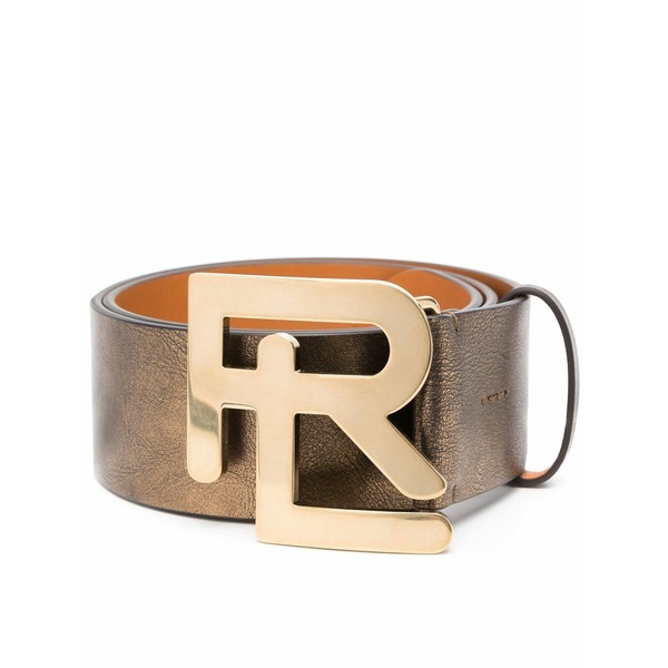 ラルフローレン レディース 三尺帯 添え物 Logo-buckle leather belt Gold