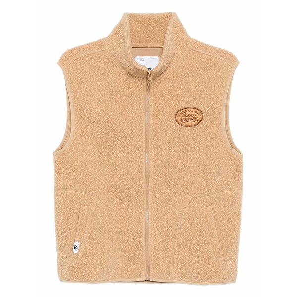 黒茶 レディース 上衣＆上衣 アウター Logo-embroidered gilet Neutrals