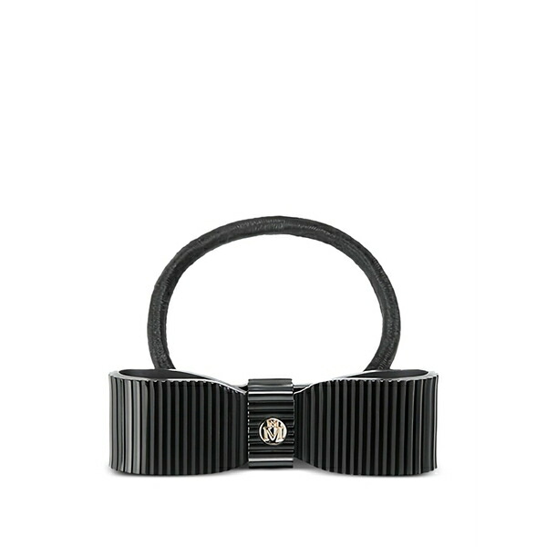 メゾンミッシェル レディース ヘアアクセサリー アクセサリー Margaret bow-detail hair scrunchie Black|asty