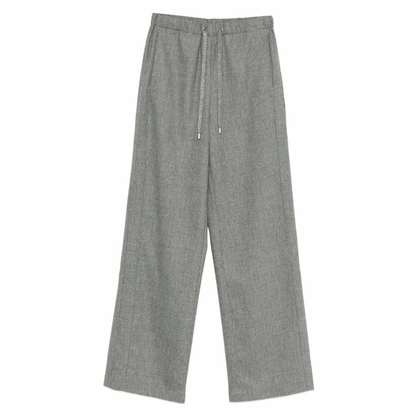 グランサッソ レディース カジュアルパンツ ボトムス Drawstring-waist trousers Grey|asty