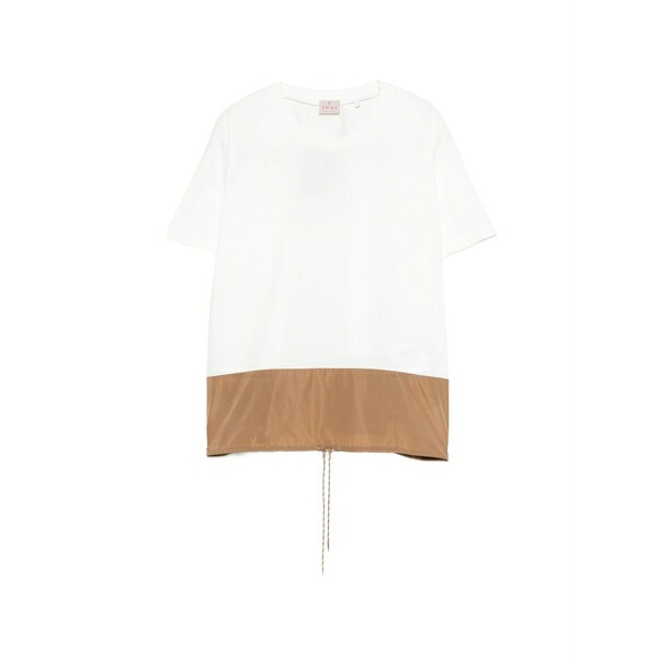 マレーラ レディース Tシャツ トップス Contrasting-trim t-shirt Neutrals