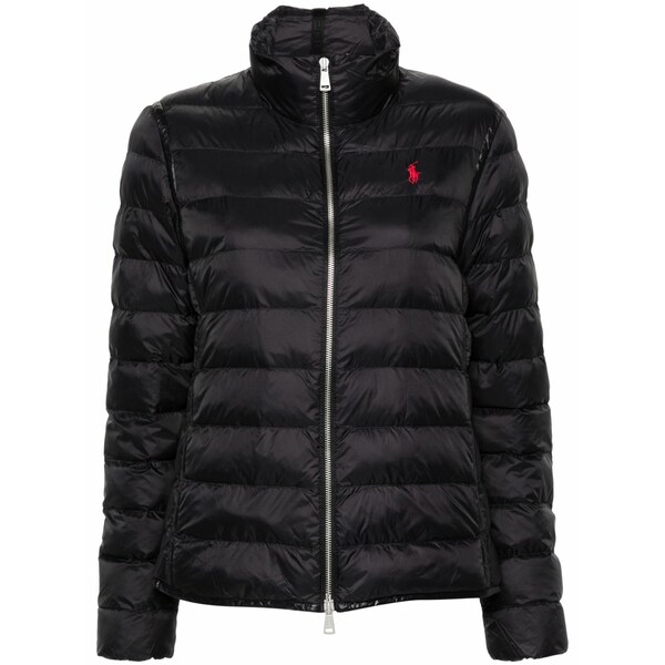 ラルフローレン レディース 上衣＆上衣 アウター Polo pony-embroidered puffer jacket Black コート・ジャケット-レディースファッション