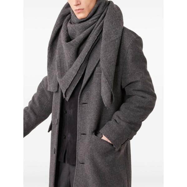 オフィシンジェネレール メンズ えり巻き・袈裟・えり巻き 付属物 Wool triangular scarf Grey