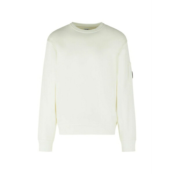 シーピーカンパニー メンズ パーカー・スウェットシャツ アウター Crew-neck sweatshirt White|asty