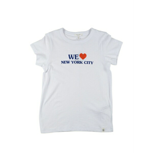 ラグアンドボーン レディース プルオーバー トップス Lettering t-shirt White