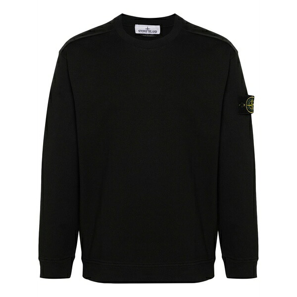 ストーンアイランド メンズ パーカー・スウェットシャツ アウター Compass cotton sweatshirt Black メンズファッション-パーカー