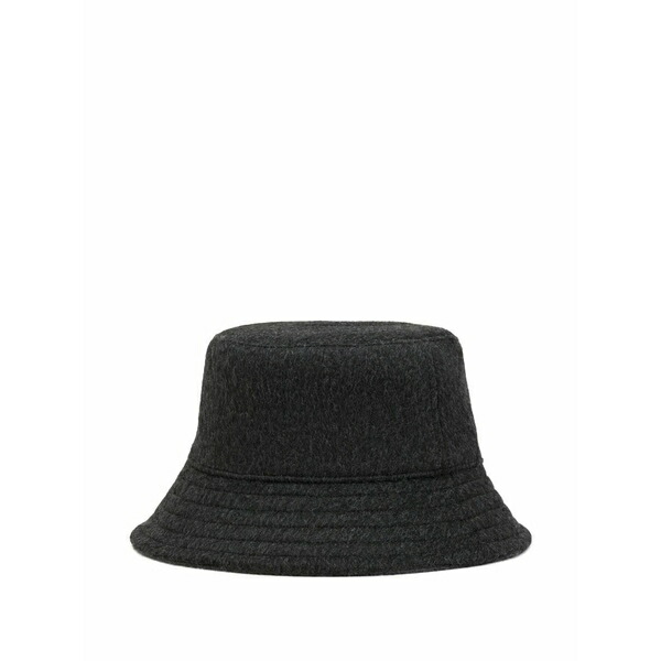 意中の女 レディース かぶり笠 付属品 Ami de coeur embossed wool bucket hat Grey