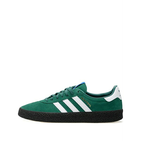 アディダス メンズ スニーカー シューズ Montreal rm three-stripe suede sneakers Green